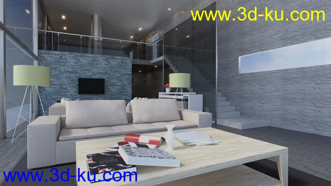 Upper Living Room模型的图片2