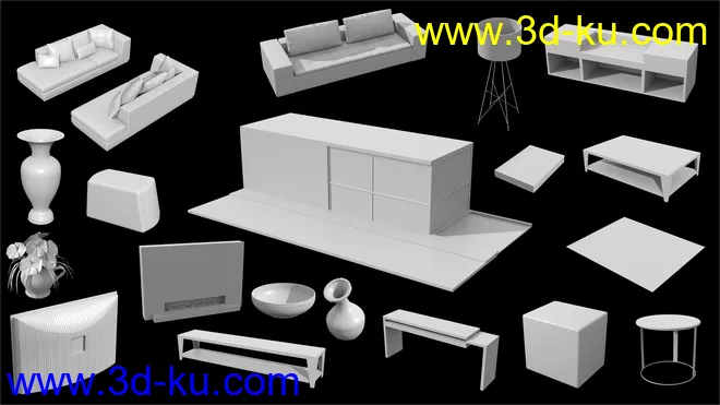 Upper Living Room模型的图片3