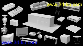 3D打印模型Upper Living Room的图片