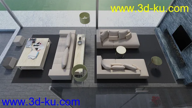 Upper Living Room模型的图片4