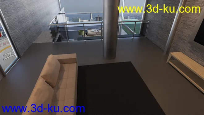 Upper Living Room模型的图片5