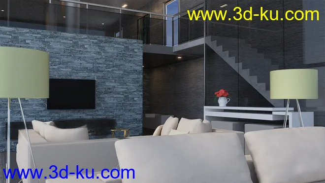 Upper Living Room模型的图片8