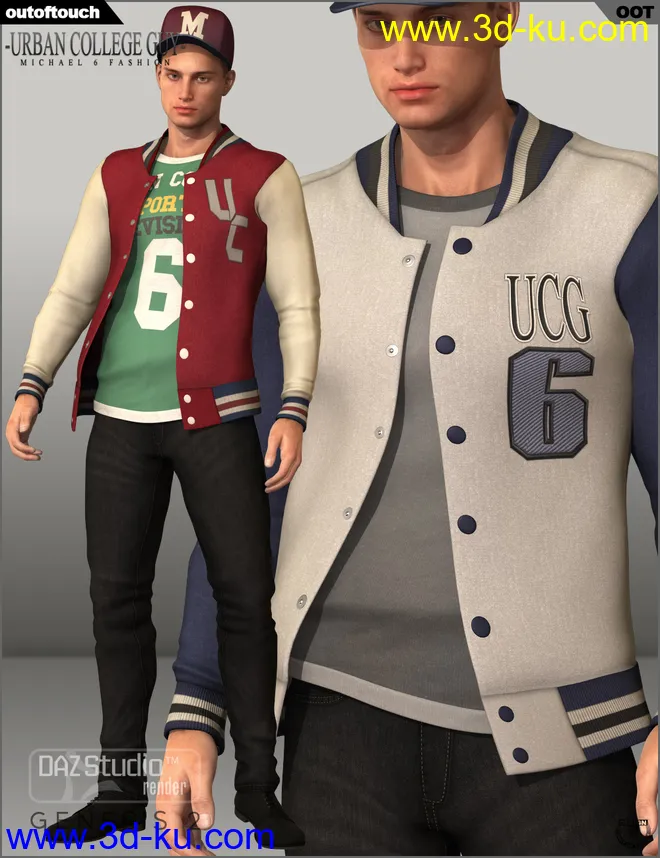 Urban College Guy Fashion for Genesis 2 Male(s)模型的图片1