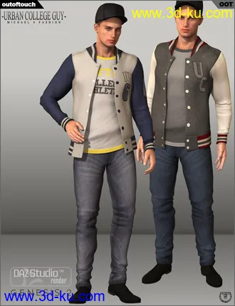 3D打印模型Urban College Guy Fashion for Genesis 2 Male(s)的图片