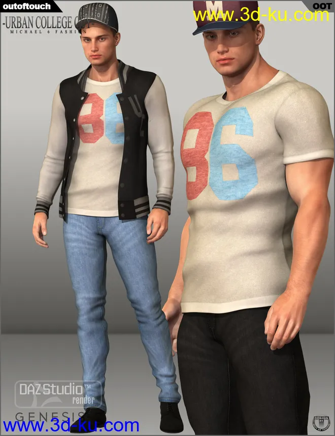Urban College Guy Fashion for Genesis 2 Male(s)模型的图片3