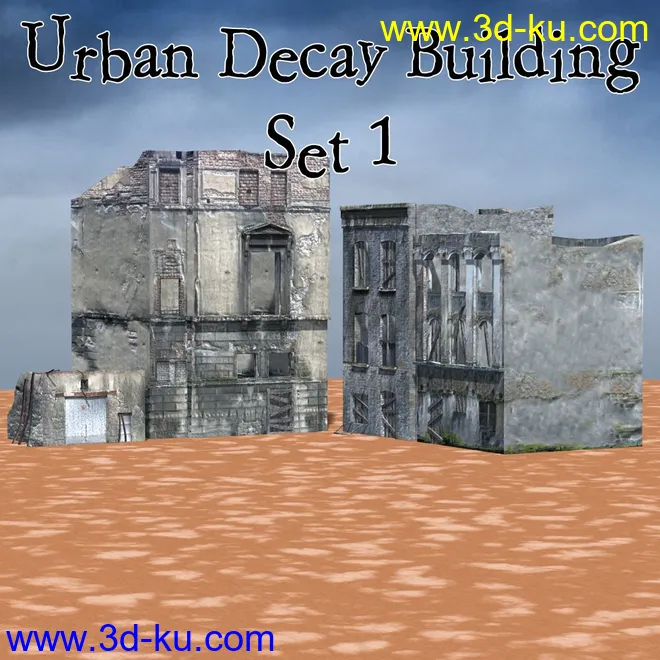 Urban Decay - Buildings Set 1 (for Poser)模型的图片1