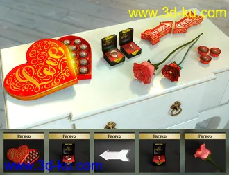 3D打印模型Valentine's Kit for Genesis 3 & 8的图片