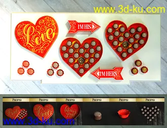 3D打印模型Valentine's Kit for Genesis 3 & 8的图片