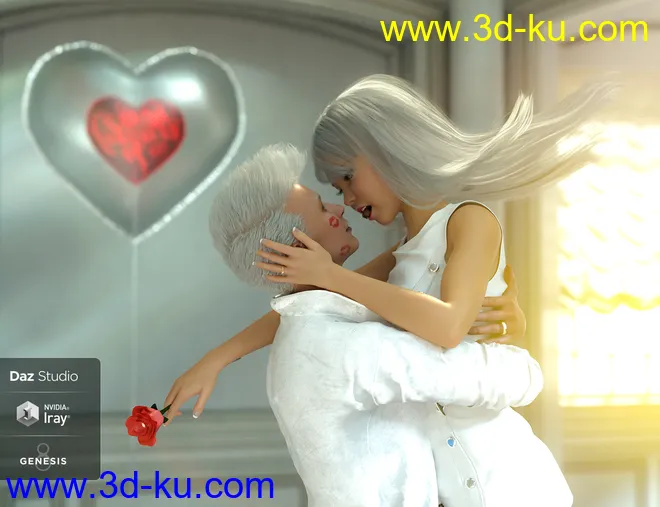Valentine's Kit for Genesis 3 & 8模型的图片6