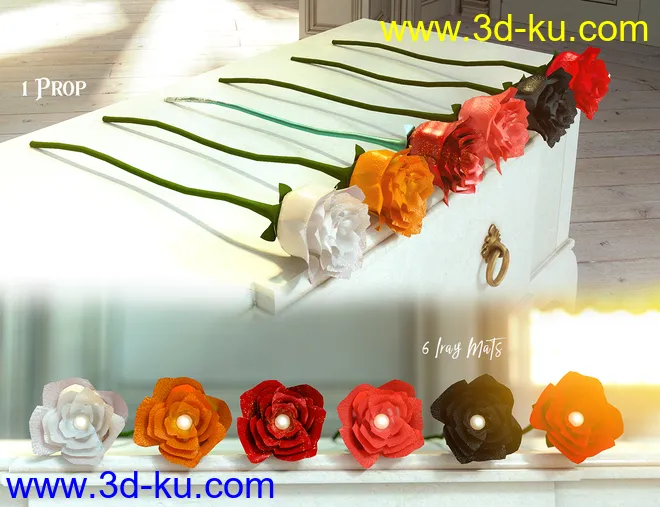 Valentine's Kit for Genesis 3 & 8模型的图片7