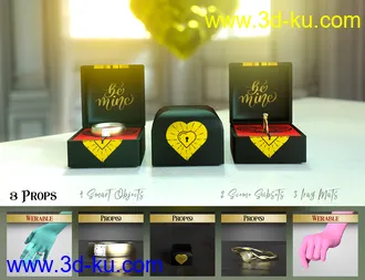 3D打印模型Valentine's Kit for Genesis 3 & 8的图片