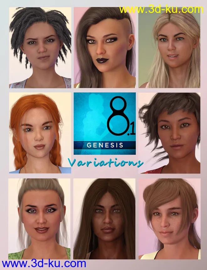 Variations for Genesis 8.1 Female模型的图片1