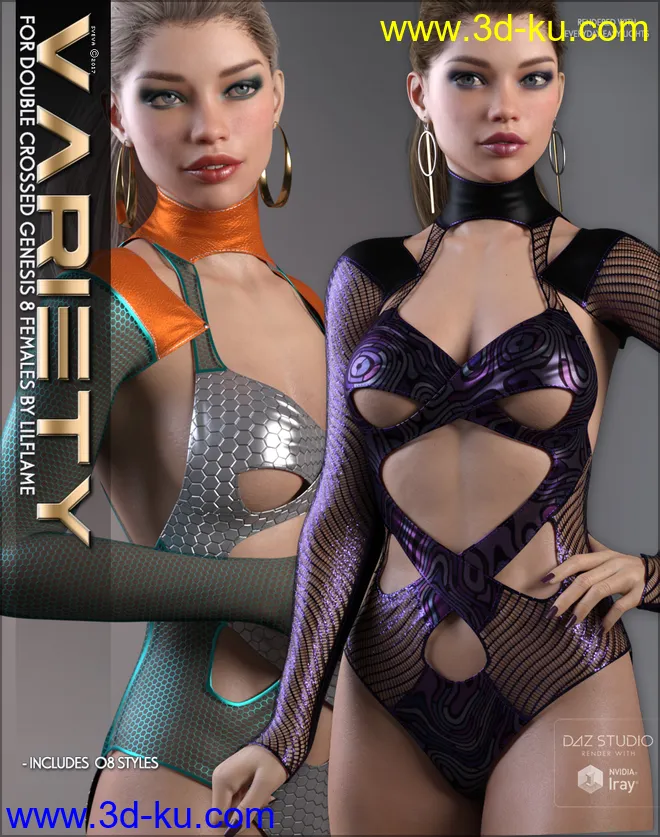 Variety for Double Crossed Genesis 8 Female模型的图片1