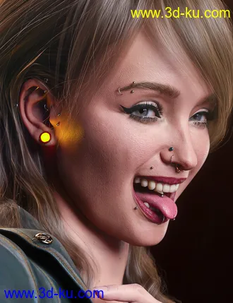 3D打印模型Vario Piercings for Genesis 8.1 Female的图片