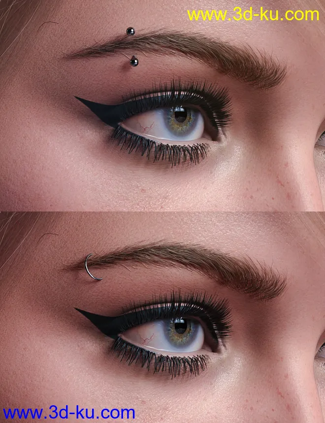 Vario Piercings for Genesis 8.1 Female模型的图片2