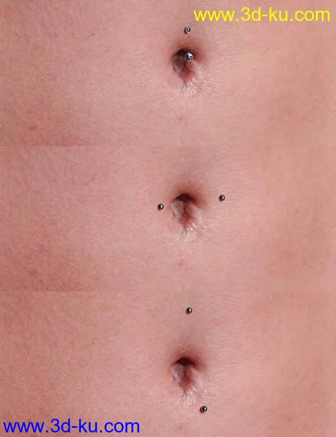 Vario Piercings for Genesis 8.1 Female模型的图片3