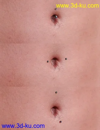 3D打印模型Vario Piercings for Genesis 8.1 Female的图片