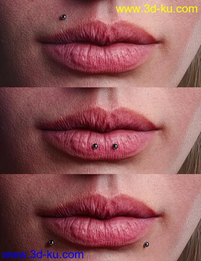 Vario Piercings for Genesis 8.1 Female模型的图片5