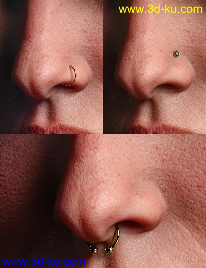 Vario Piercings for Genesis 8.1 Female模型的图片6