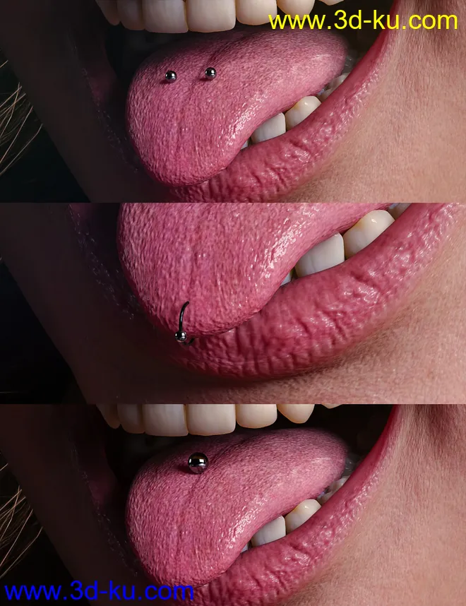 Vario Piercings for Genesis 8.1 Female模型的图片7