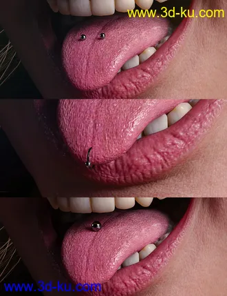 3D打印模型Vario Piercings for Genesis 8.1 Female的图片