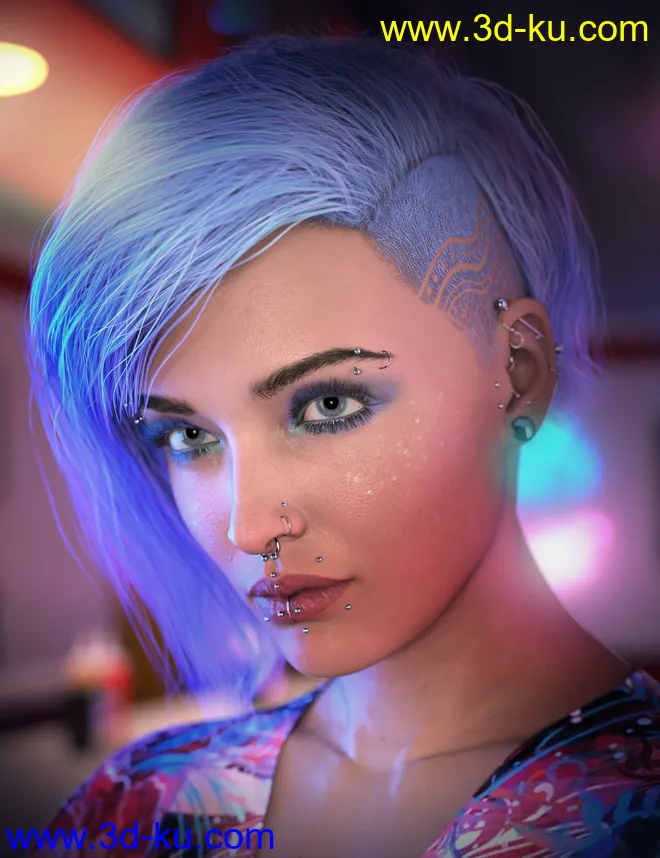 Vario Piercings for Genesis 8.1 Female模型的图片11