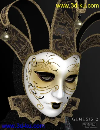 3D打印模型Venetian Mask for Genesis 2 Female(s)的图片