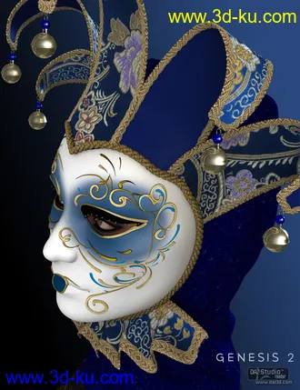 3D打印模型Venetian Mask for Genesis 2 Female(s)的图片
