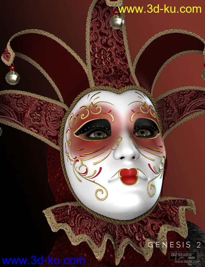 Venetian Mask for Genesis 2 Female(s)模型的图片3