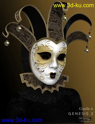 3D打印模型Venetian Mask for Genesis 2 Female(s)的图片