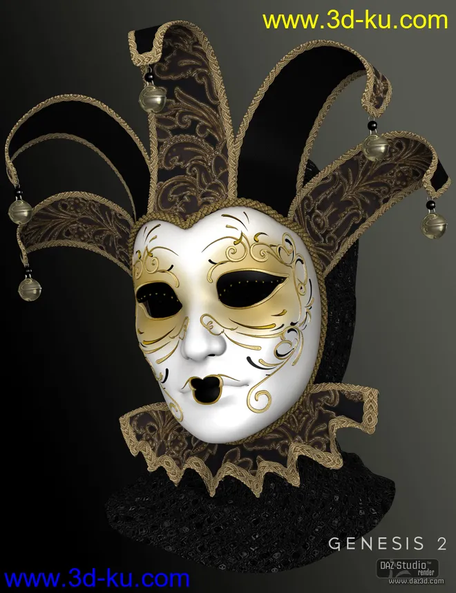 Venetian Mask for Genesis 2 Female(s)模型的图片5