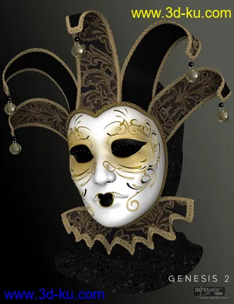 3D打印模型Venetian Mask for Genesis 2 Female(s)的图片
