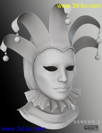 3D打印模型Venetian Mask for Genesis 2 Female(s)的图片