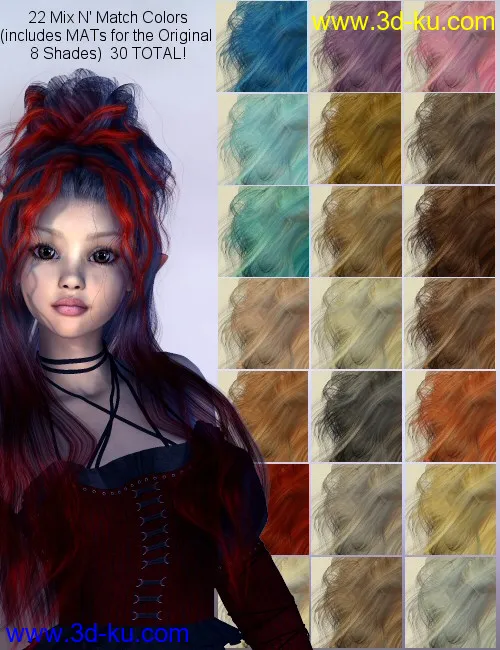 Verona Hair EXP Pak模型的图片2