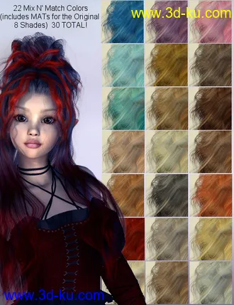 3D打印模型Verona Hair EXP Pak的图片