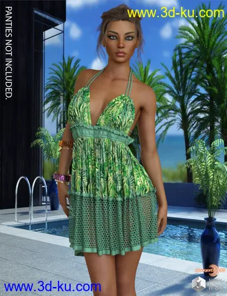3D打印模型VERSUS - dForce Mini Dress for Genesis 8 Females的图片