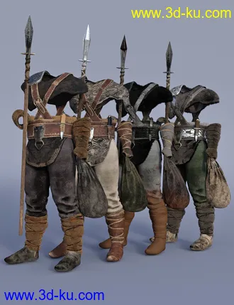 3D打印模型Viking Hunter Outfit Textures的图片