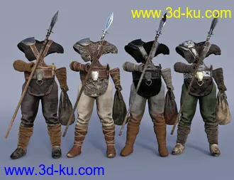 3D打印模型Viking Hunter Outfit Textures的图片
