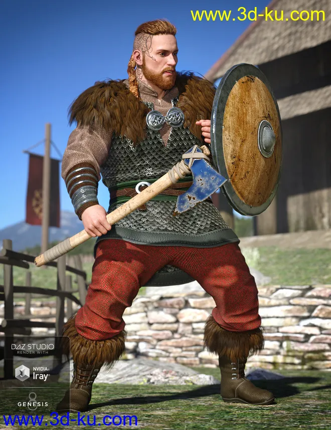 Viking Raider Outfit Textures模型的图片2