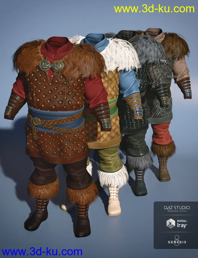 Viking Raider Outfit Textures模型的图片5