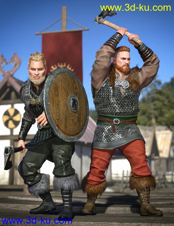 Viking Raider Outfit Textures模型的图片8