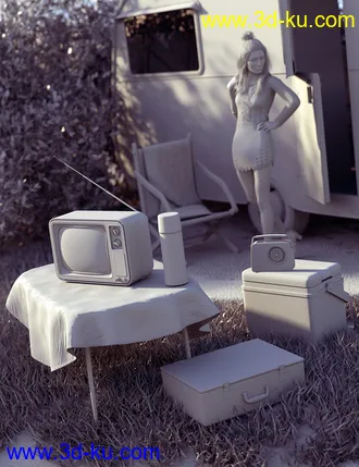 3D打印模型Vintage Caravan Props的图片