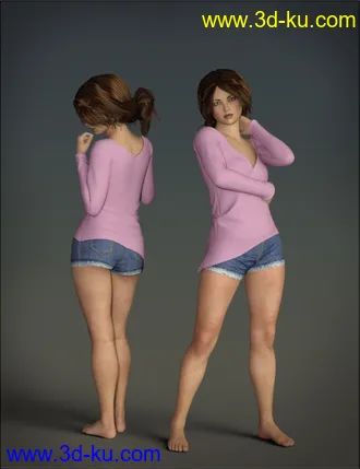 3D打印模型VYK Chloe for Genesis 8 Female and Victoria 8的图片