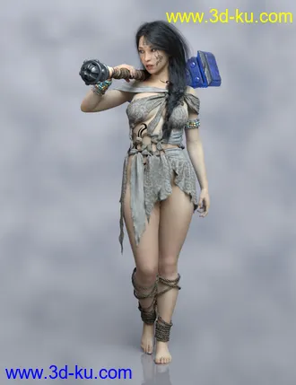 Warrior Couple And Landscape - Genesis 8模型的图片7