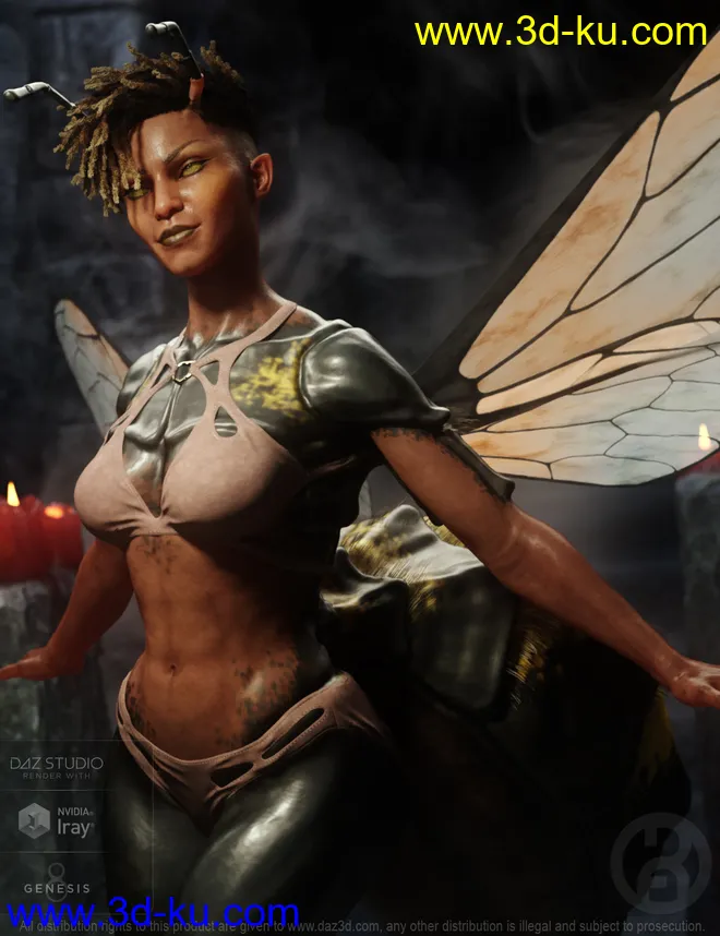 Wasp Queen for Genesis 8 Female模型的图片1