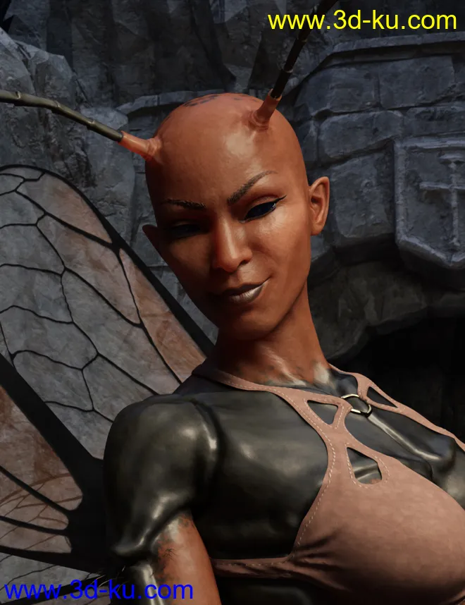 Wasp Queen for Genesis 8 Female模型的图片5