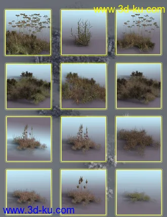 3D打印模型Wasteland Plants - High Resolution Instant Eco Systems的图片