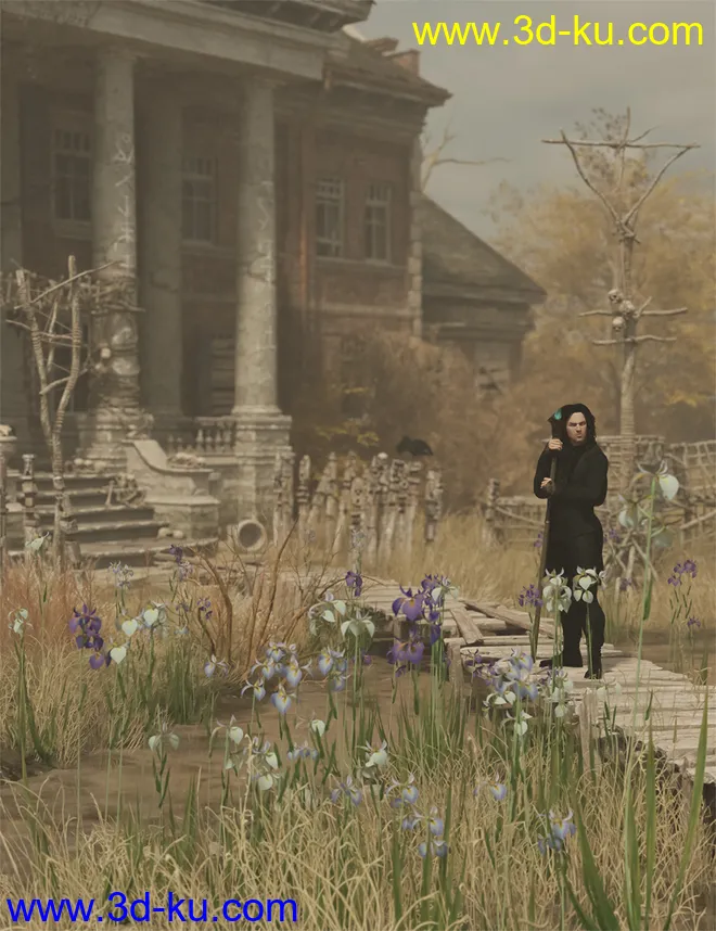 Water Iris - High Res Flowering Plants模型的图片3