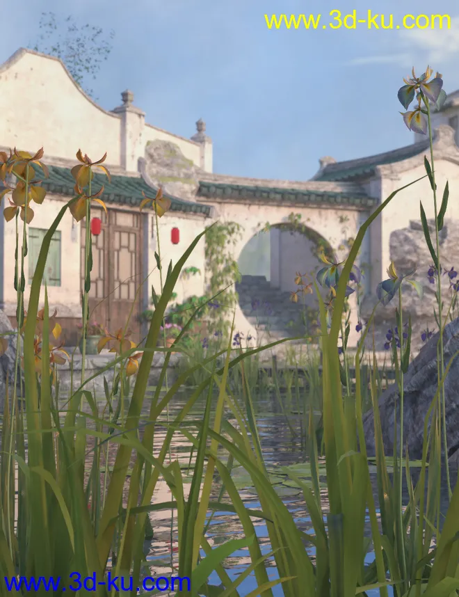 Water Iris - High Res Flowering Plants模型的图片4