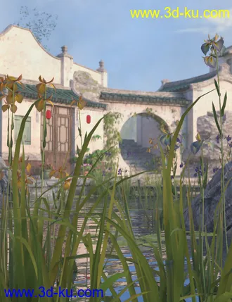 3D打印模型Water Iris - High Res Flowering Plants的图片